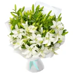 Букет из 11 белых лилий