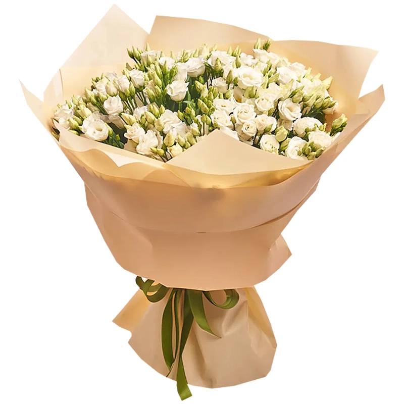 Букет из 35 белой эустомы