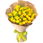 Букет из 35 желтых тюльпанов