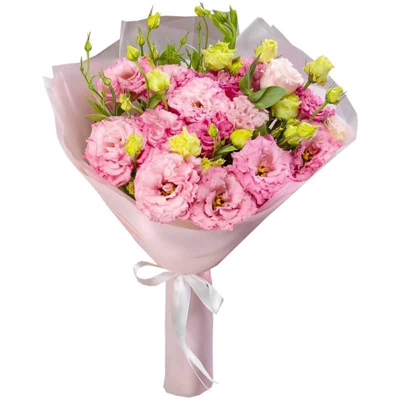 Букет из 9 розовых эустом