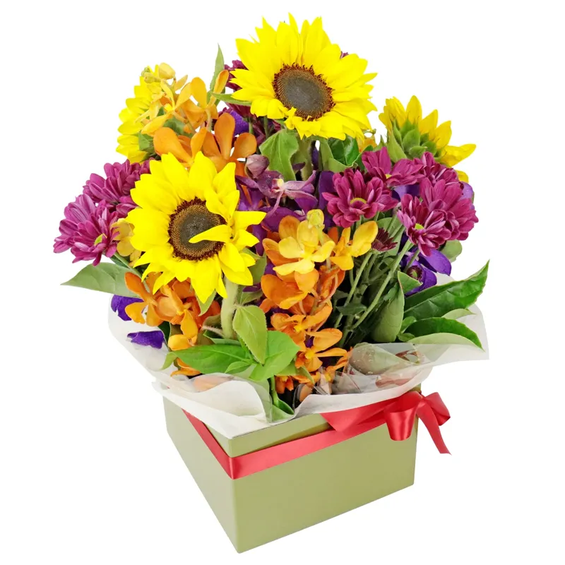 Цветы в коробке Ласковый луг