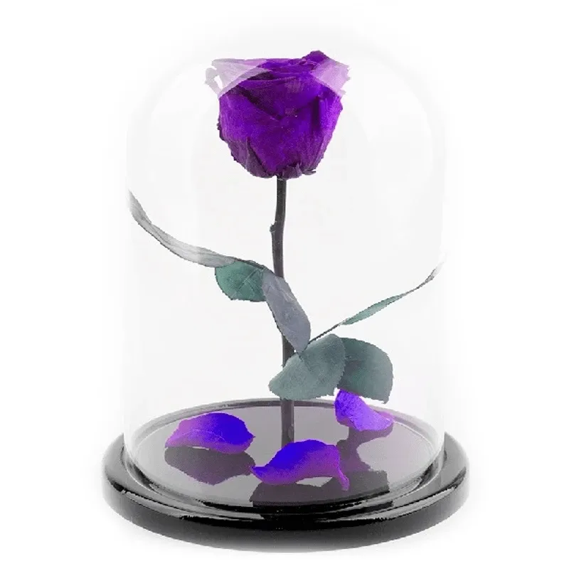 Роза в колбе сиреневая №3